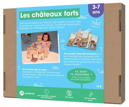 Back cover of Les châteaux forts : Construis ton château fort imprenable et joue à le défendre !