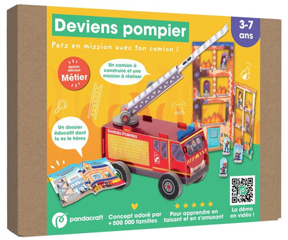Front cover of Deviens pompier : Pars en mission avec ton camion !