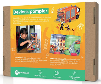 Back cover of Deviens pompier : Pars en mission avec ton camion !