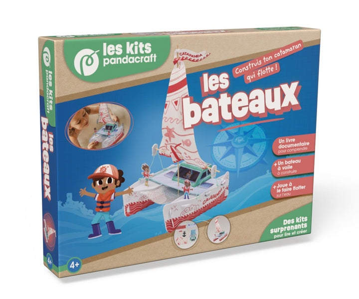 Front cover of Les bateaux : Construis ton catamaran qui flotte !