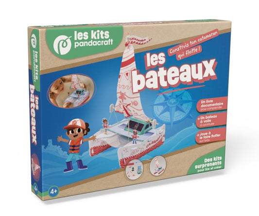 Front cover of Les bateaux : Construis ton catamaran qui flotte !