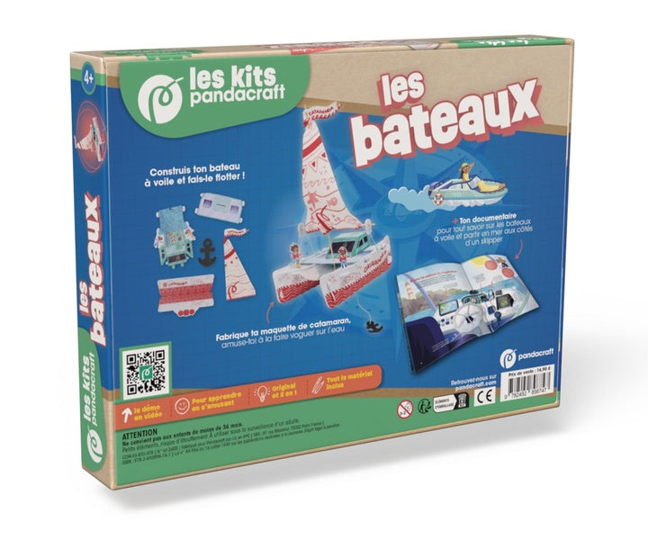 Back cover of Les bateaux : Construis ton catamaran qui flotte !