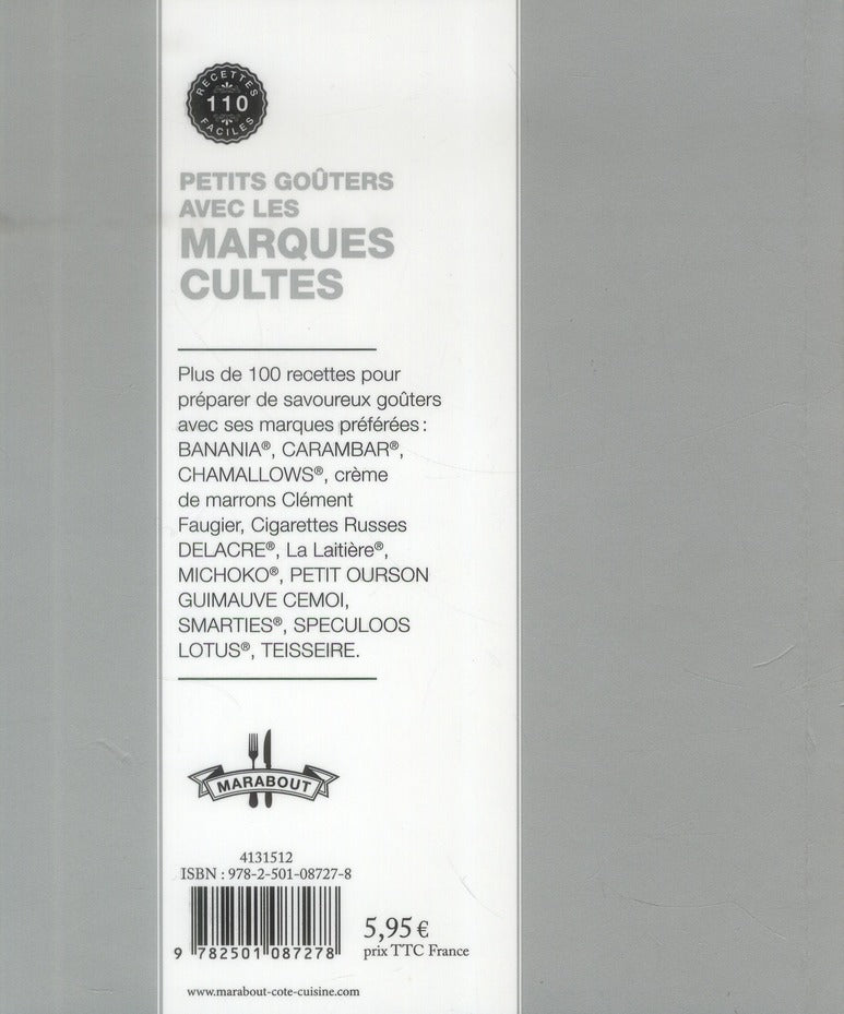 Back cover of Petits goûters avec les marques culte