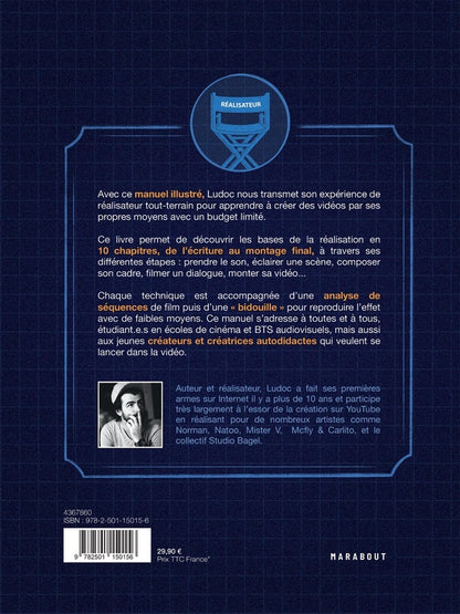 Back cover of Le manuel de survie du vidéaste ; les bidouilles de Ludoc