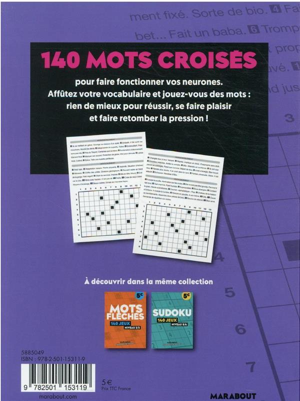 Back cover of Mots croisés : 140 jeux, niveau 3/4