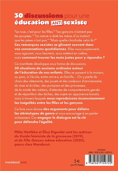 Back cover of 30 discussions pour une éducation antisexiste