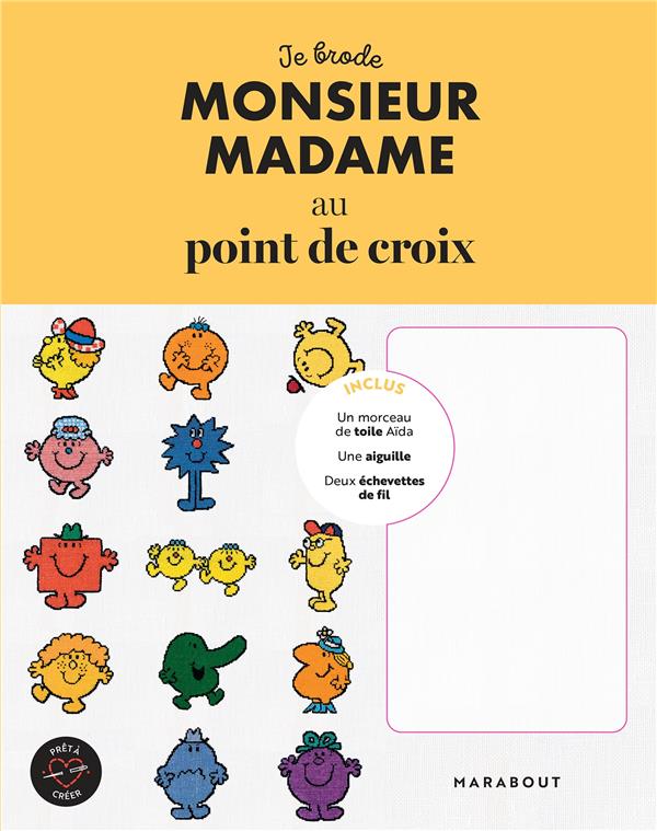 Front cover of Je brode Monsieur Madame au point de croix