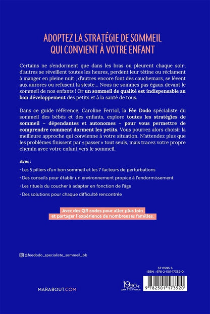 Back cover of Le grand guide du sommeil de mon bébé : pleurs, difficultés pour s'endormir, réveils nocturnes... comment retrouver des nuits paisibles