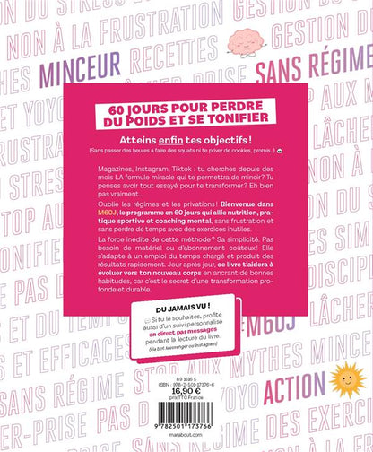 Back cover of Méconnaissable en 60 jours : le programme pour perdre du poids sans perdre de temps