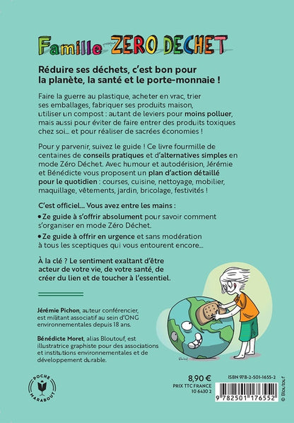 Back cover of Famille (presque) zéro déchet : ze guide                     (préface Nicolas Hulot)