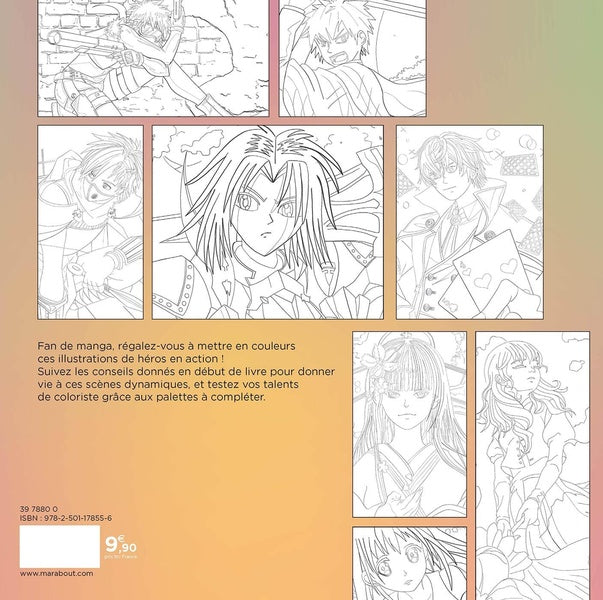Back cover of Livre de coloriage manga