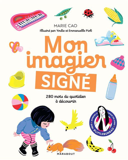 Front cover of Mon imagier signé : 280 mots du quotidien à découvrir