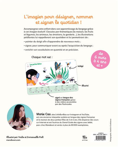 Back cover of Mon imagier signé : 280 mots du quotidien à découvrir