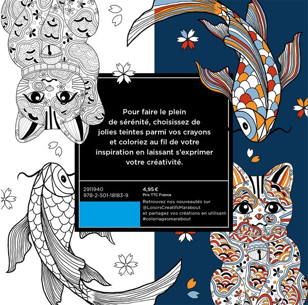 Back cover of Petit livre à colorier sérénité & créativité : Japon