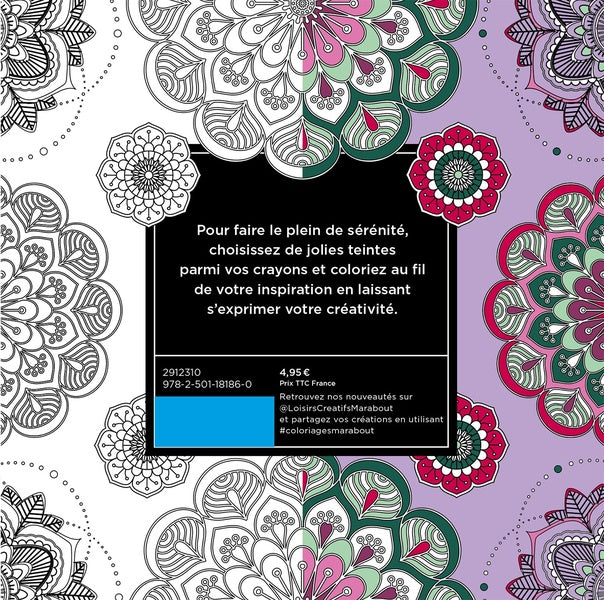 Back cover of Petit livre à colorier sérénité & créativité : Mandalas