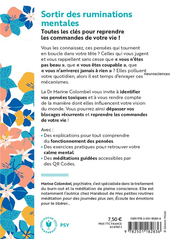 Back cover of Sortir des ruminations mentales : Pensées négatives, traumatismes du passé, relations toxiques