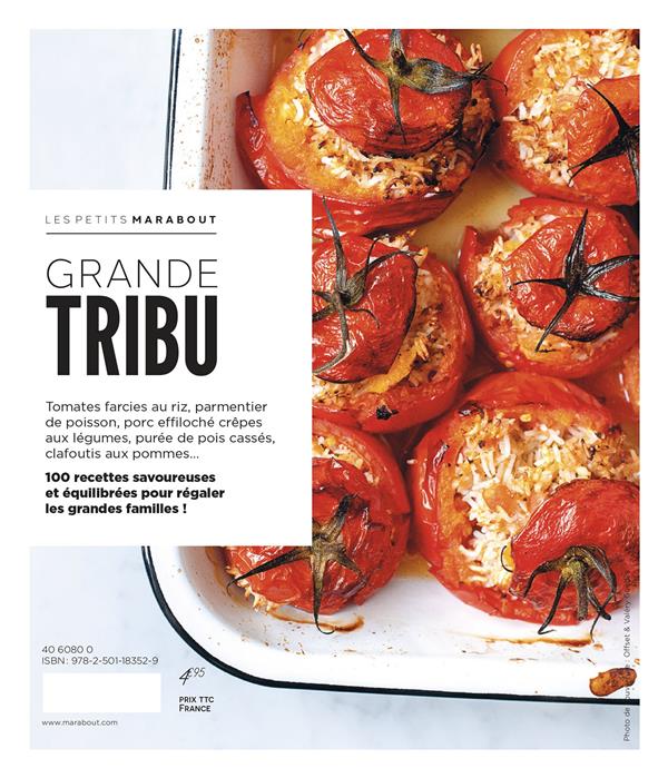 Back cover of Les petits Marabout : Grande tribu : 100 recettes