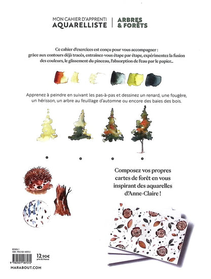 Back cover of Arbres & forêts à l'aquarelle