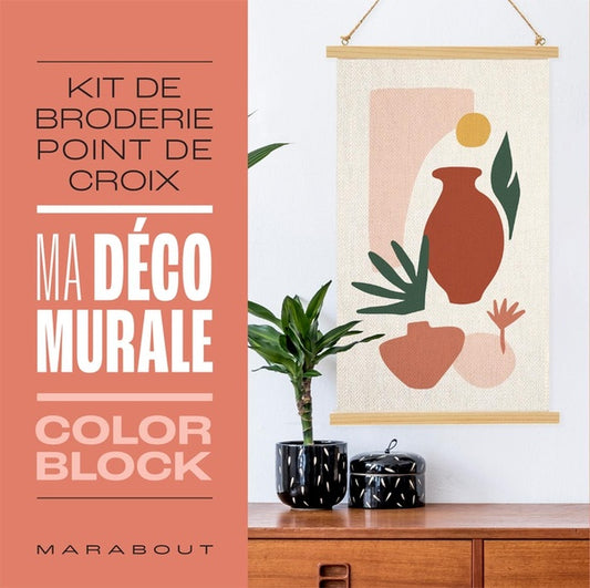Front cover of Kit de broderie point de croix : Ma déco murale