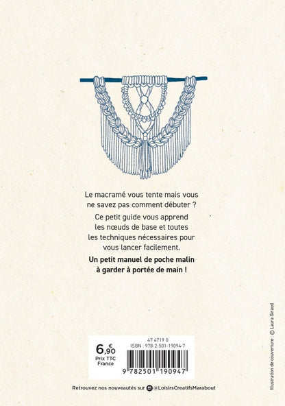 Back cover of Mon p'tit cours de poche : Le macramé : les techniques de base