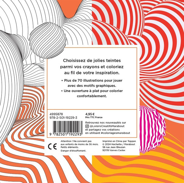 Back cover of Petit livre à colorier anti-stress : Illusions d'optique