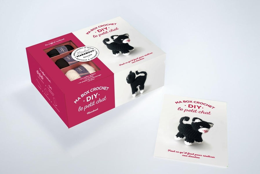 Front cover of Ma box crochet DIY : Le petit chat