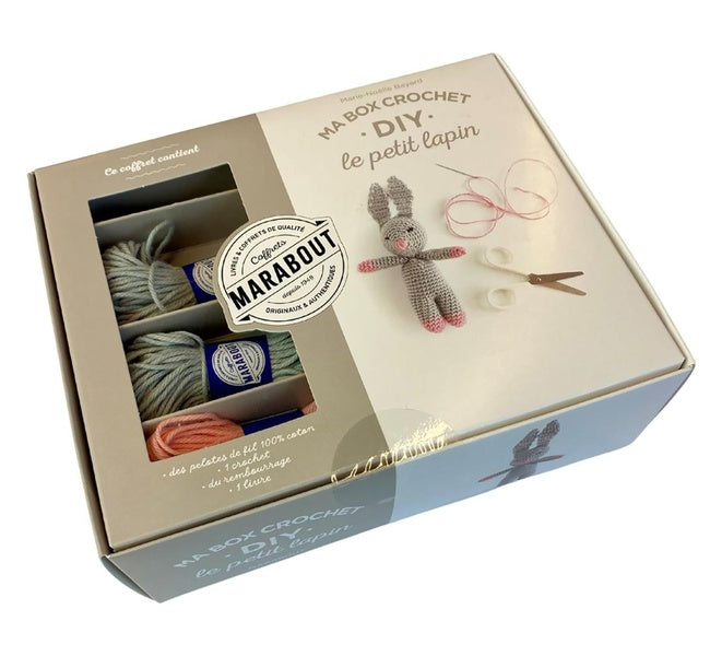 Front cover of Ma box crochet DIY : Le petit Lapin