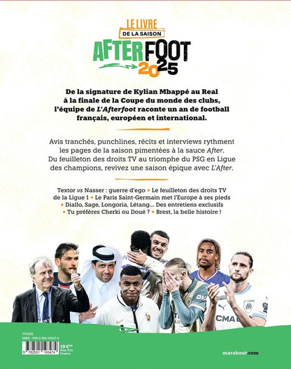 Back cover of Le livre de la saison AfterFoot (édition 2025)