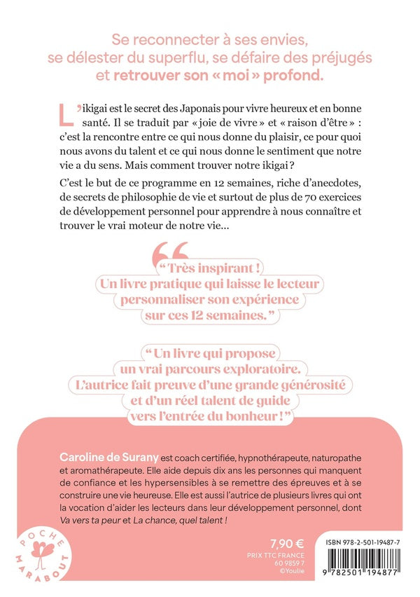 Back cover of Mon programme ikigai :  12 semaines pour mieux se connaître et trouver sa voie