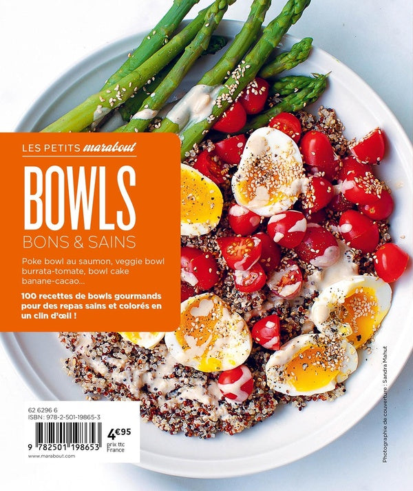 Back cover of Les petits Marabout : Bowls bons & sains : 100 recettes testées pour vous !