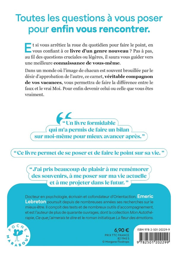 Back cover of Un moment avec moi-même : Le journal intime pour mieux se connaître en 300 questions