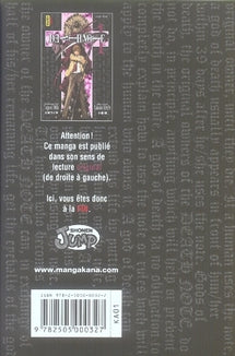 Back cover of Death note Tome 1