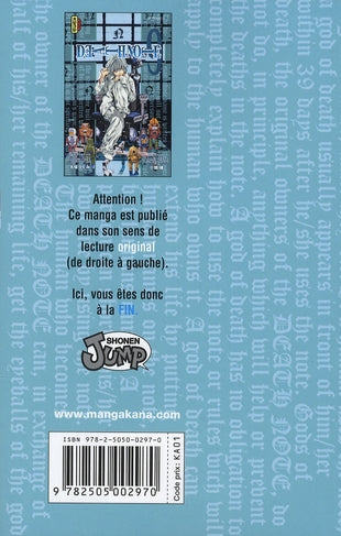 Back cover of Death note Tome 9