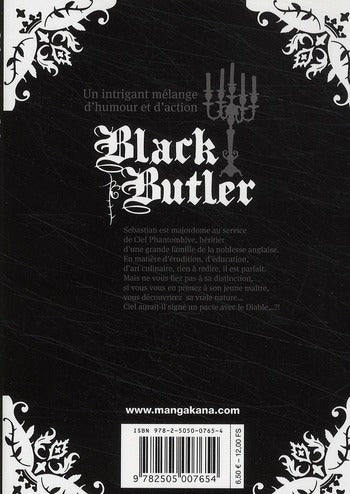 Back cover of Black butler Tome 1