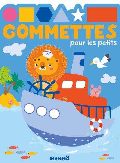 Front cover of Gommettes pour les petits : Lion bateau