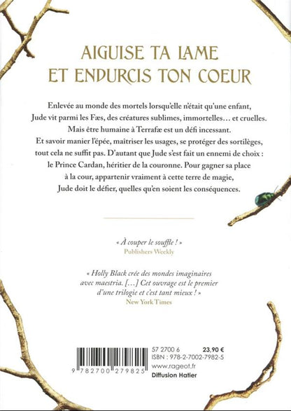 Back cover of Le peuple de l'air Tome 1 : le prince cruel                     (édition collector)