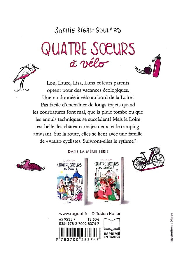 Back cover of Quatre soeurs à vélo
