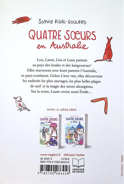 Back cover of Quatre soeurs en Australie