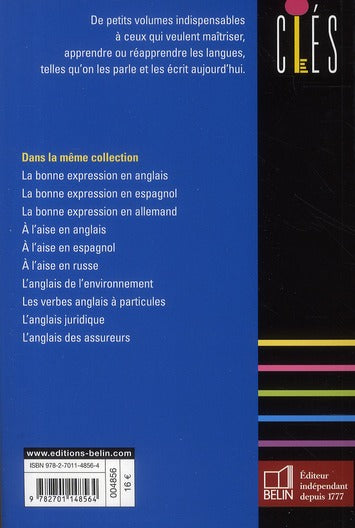 Back cover of English in the media                     (édition en anglais)