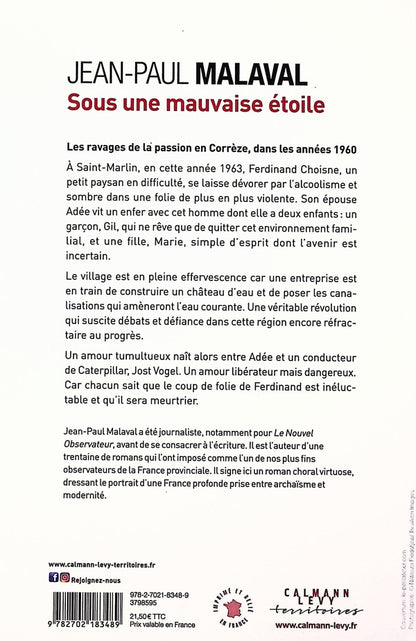 Back cover of Sous une mauvaise étoile