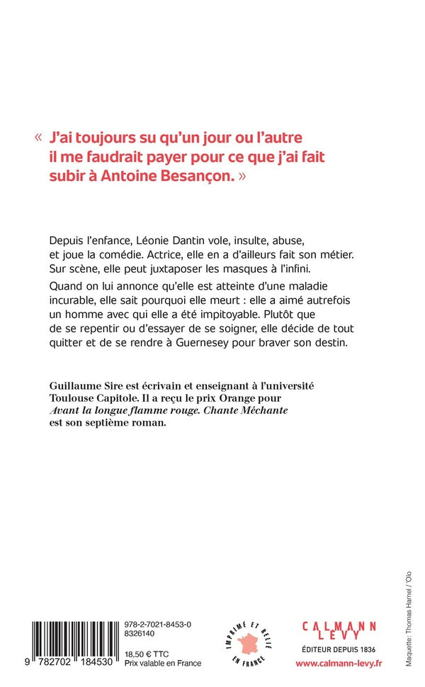 Back cover of Chante Méchante