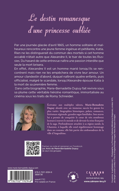 Back cover of Katia, l'histoire d'un grand amour