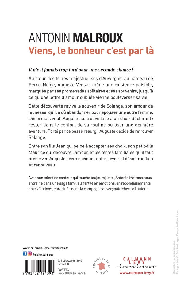 Back cover of Viens, le bonheur c'est par là