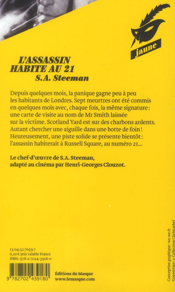 Back cover of L'assassin habite au 21