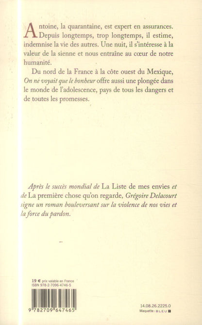 Back cover of On ne voyait que le bonheur
