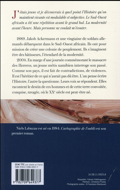 Back cover of Cartographie de l'oubli