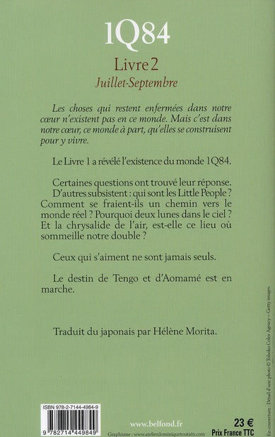 Back cover of 1Q84 Tome 2 : juillet-septembre