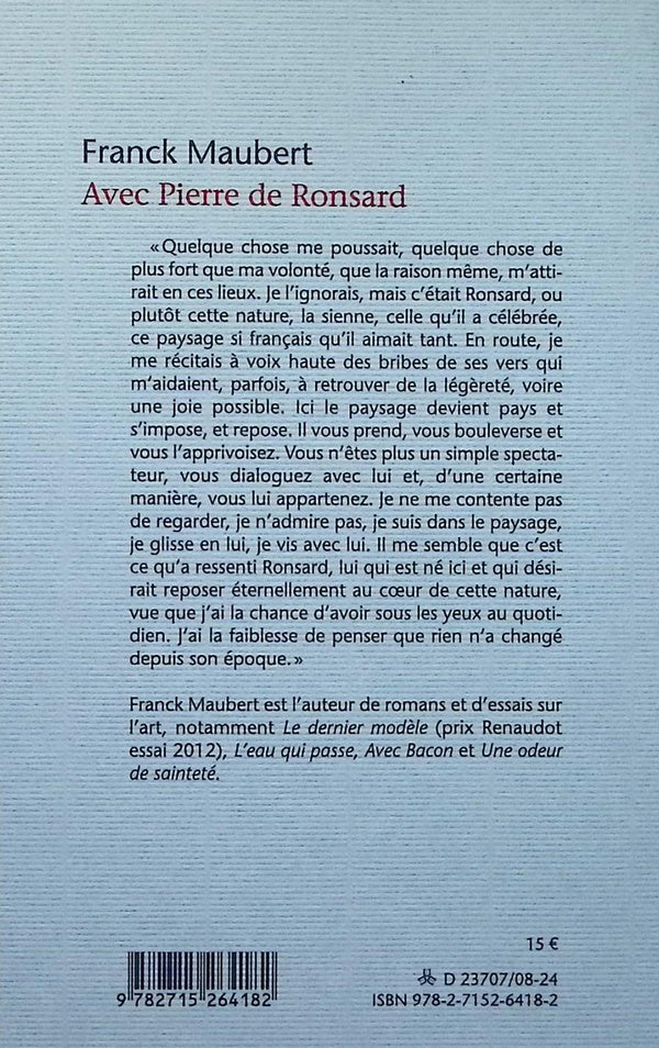 Back cover of Avec Pierre de Ronsard