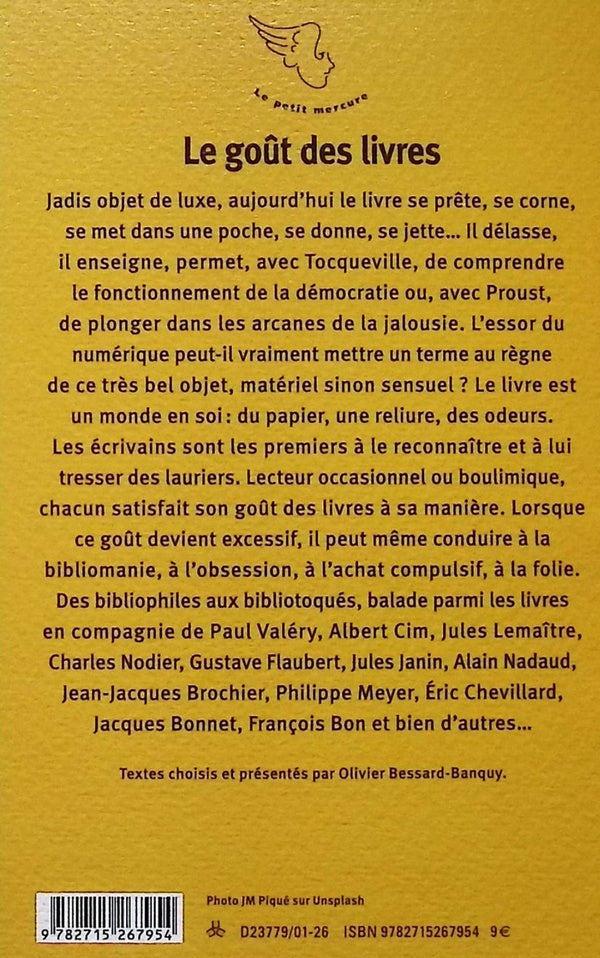 Back cover of Le goût des livres