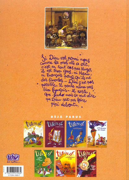 Back cover of Titeuf Tome 1 : Dieu, le sexe et les bretelles